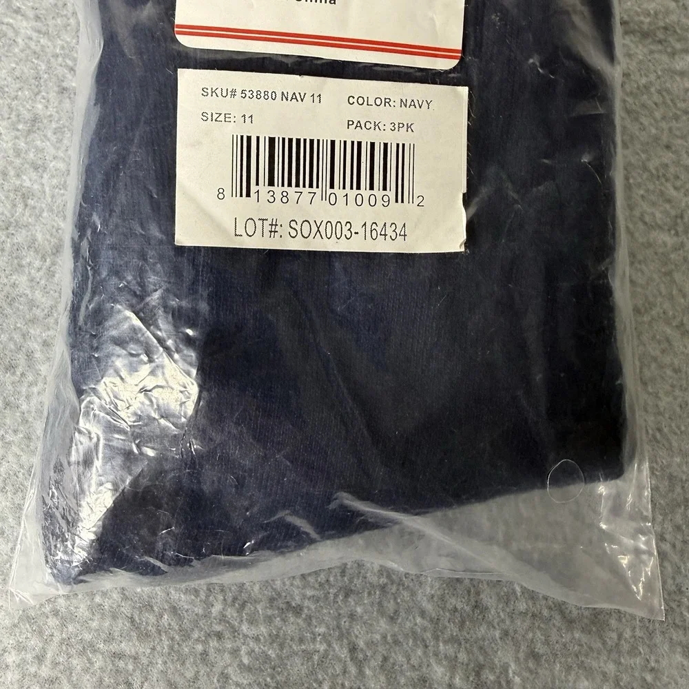 3 pair Navy  Buster Brown Anklet Cotton Bobby Ankle Socks Size 11